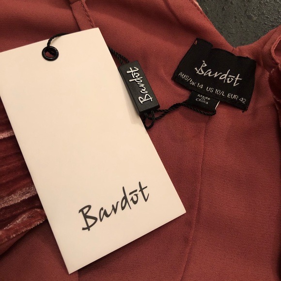 Bardot NWT Velvety Pink Cocktail Dress 10 - Picture 3 of 8